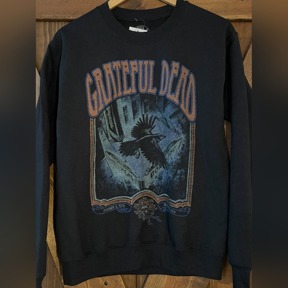 NWT Grateful Dead Black Graphic Sweater - Picture 2 of 6
